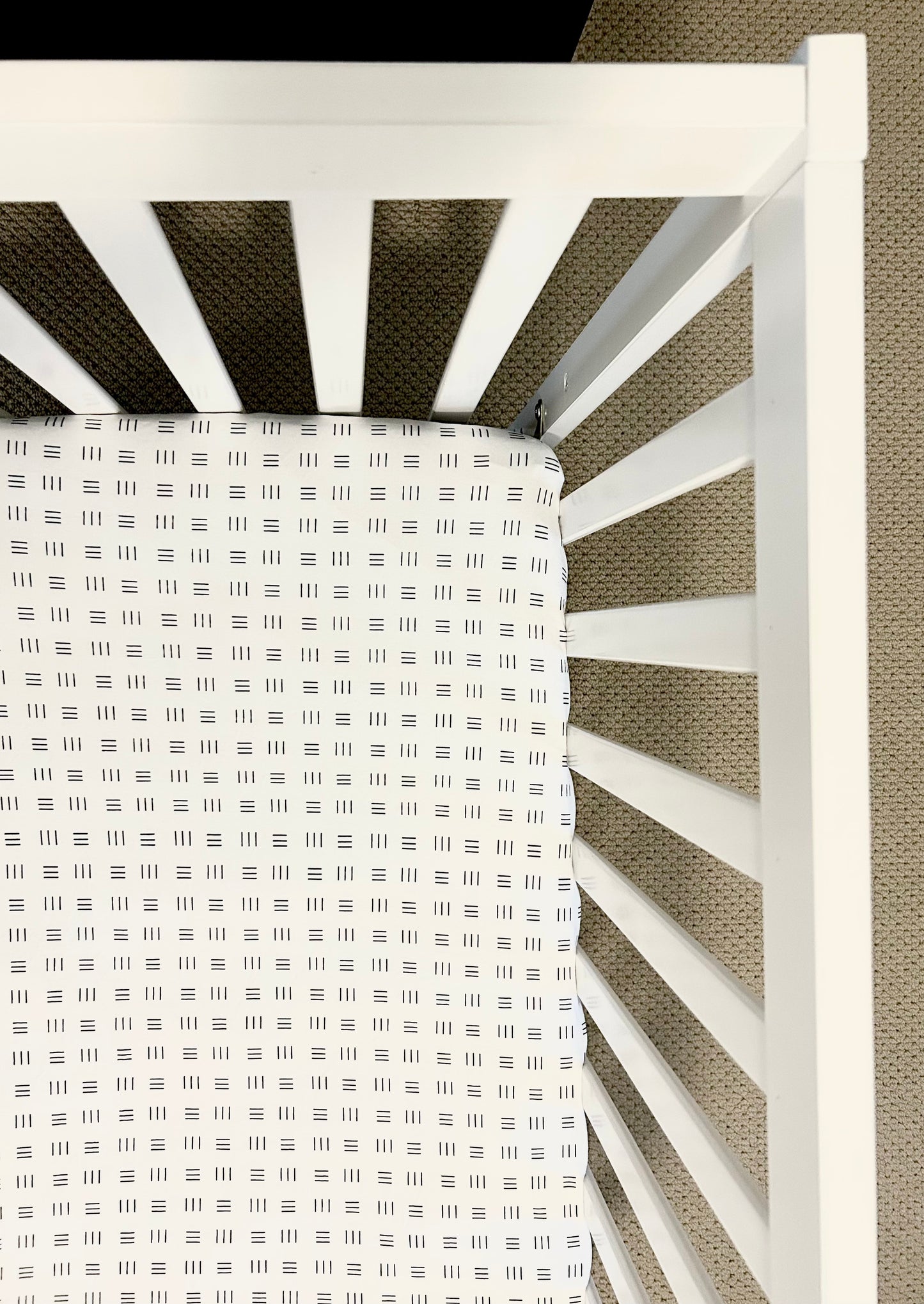 Boho Dashed Crib Sheet