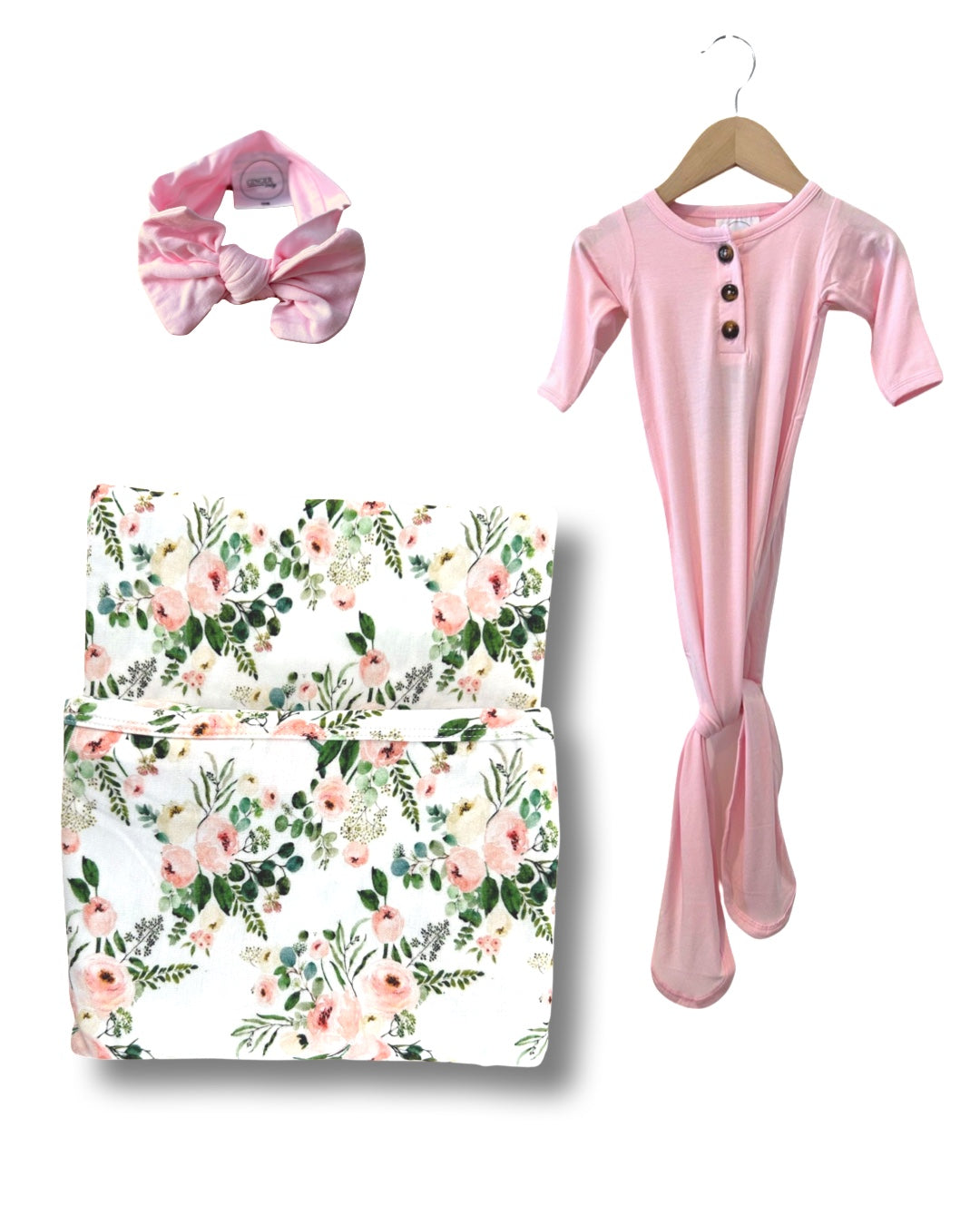 Bundle of Joy- Sugar Pink & Soft Rose (bow)