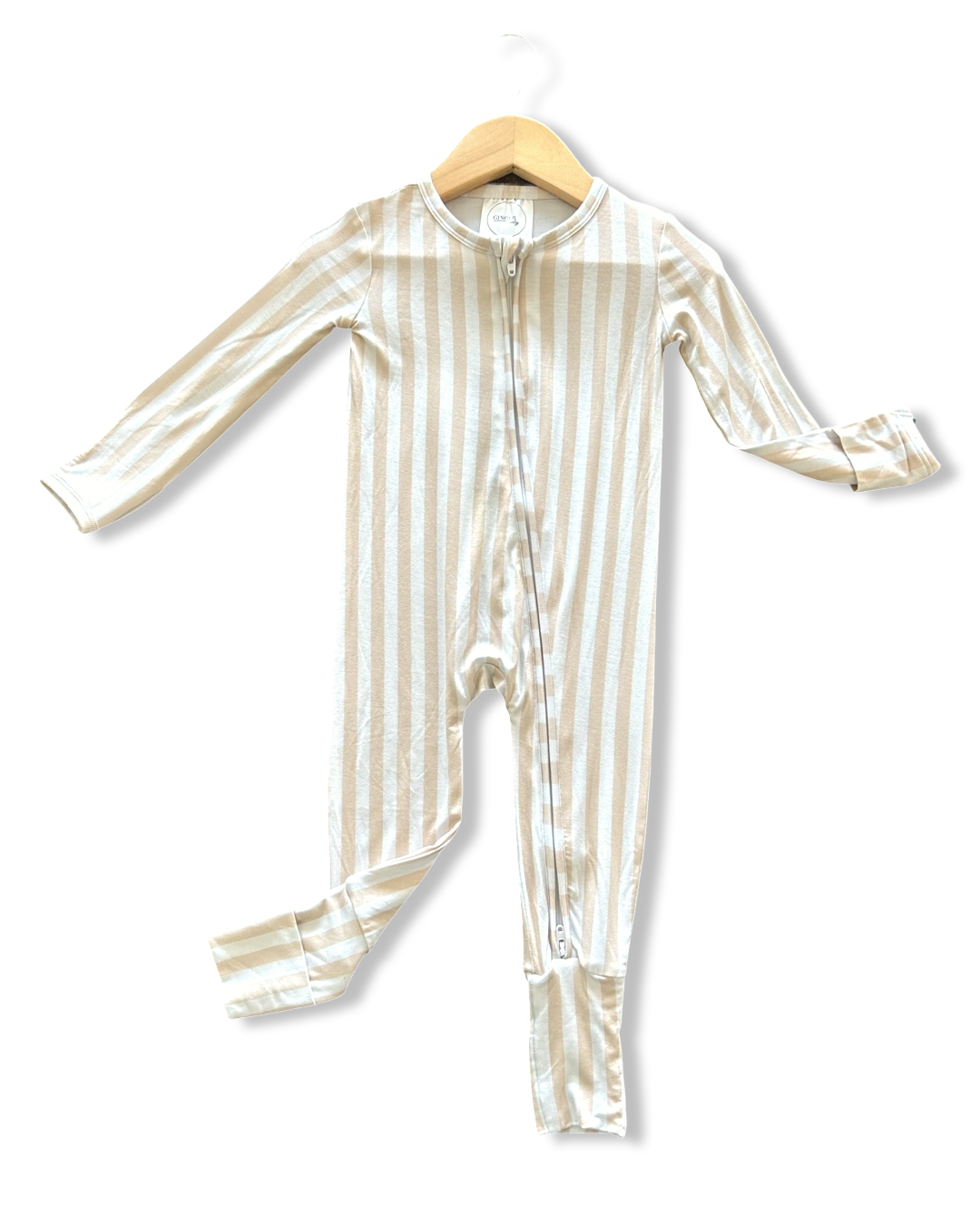Beige and White Zip Sleeper