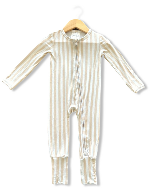 Beige and White Zip Sleeper