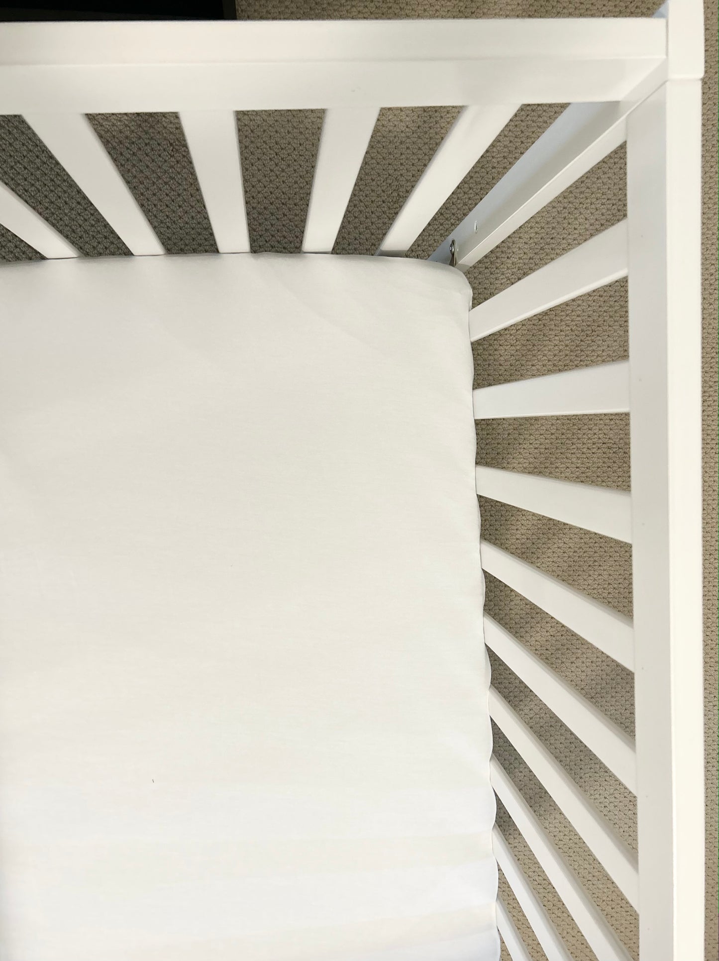Bright White Crib Sheet