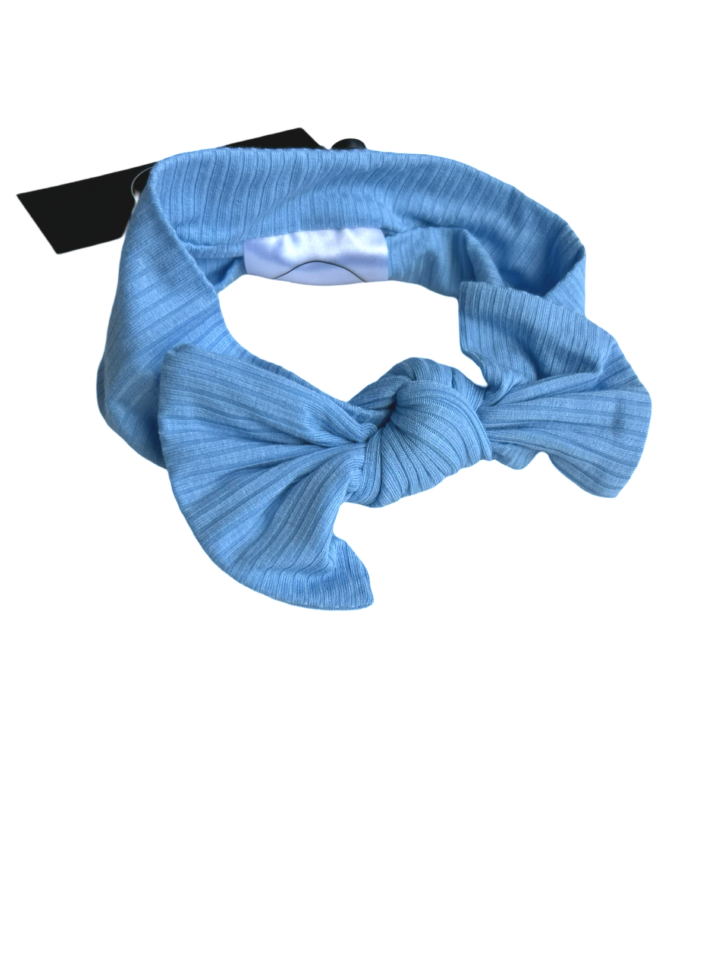 Carolina Blue Ribbed Bow Headband (Clearance)