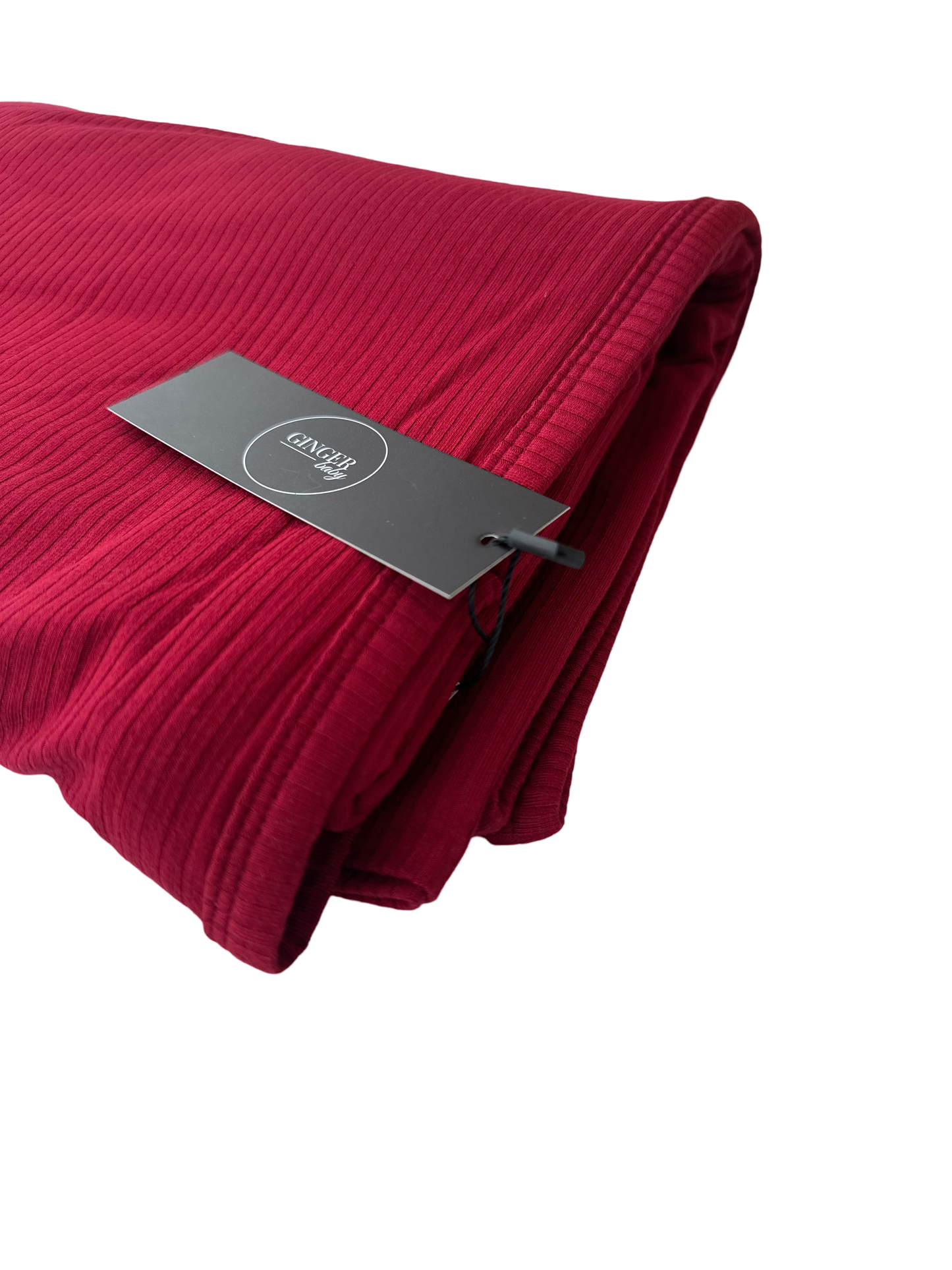 Dark Red Ribbed Swaddle