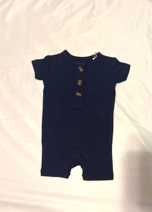 Navy Blue Short Romper