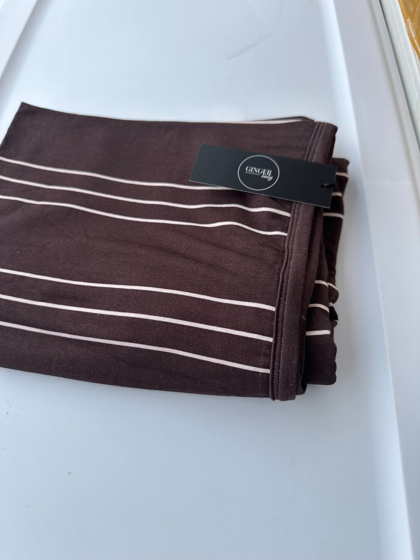 Brown Stripe Swaddle