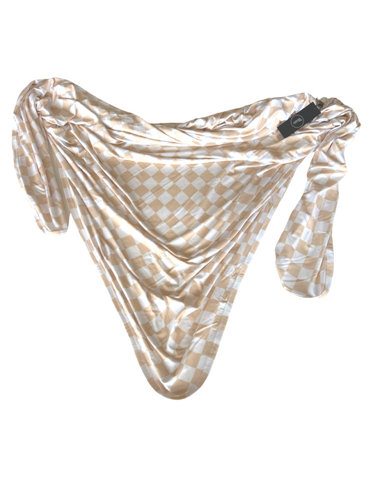 Tan Checkered Swaddle