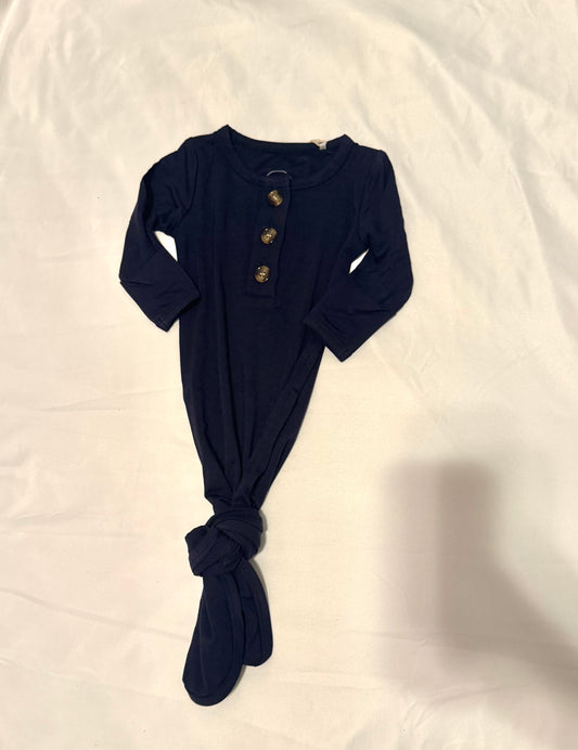 Navy Blue Knotted Gown
