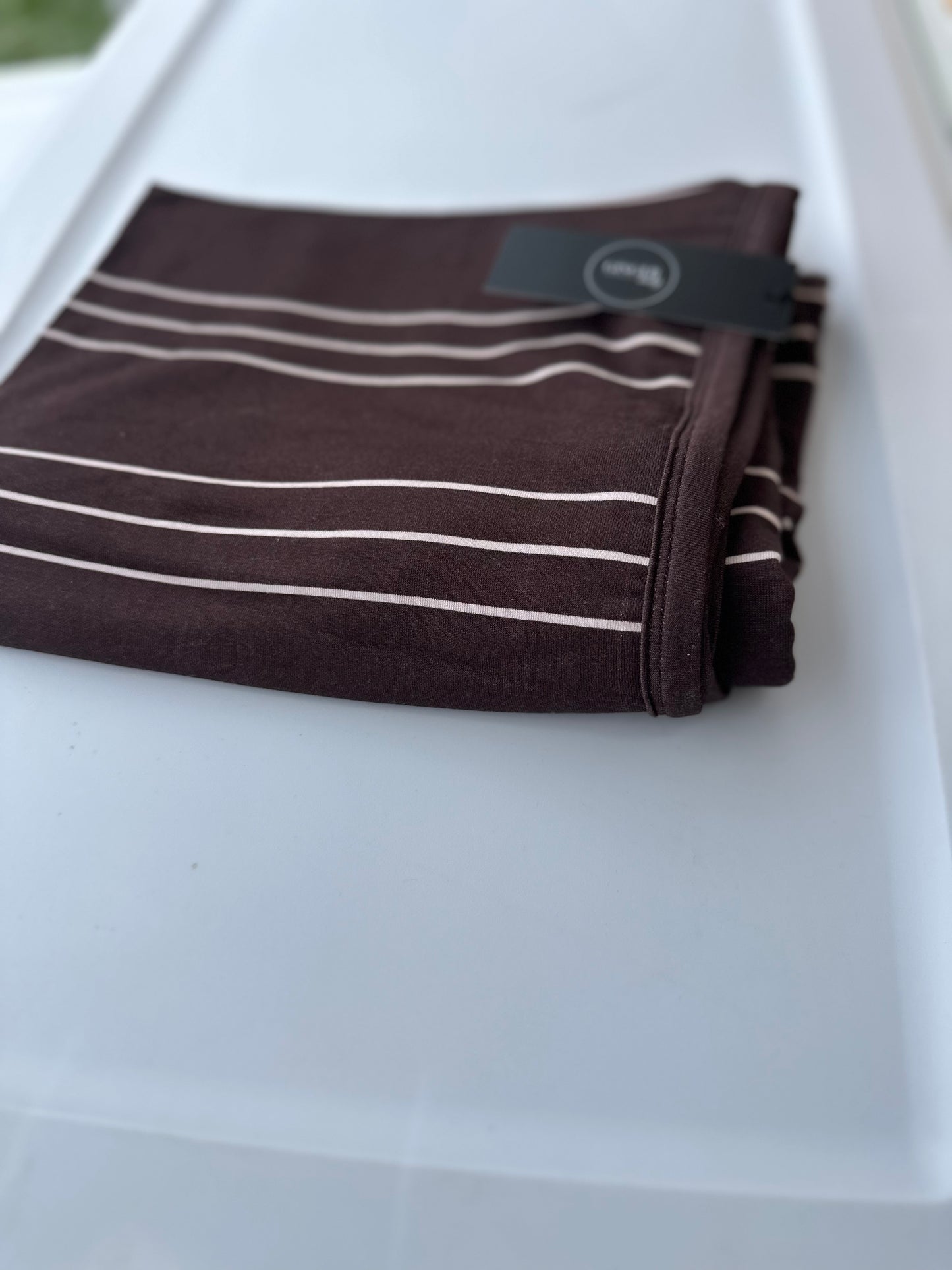 Brown Stripe Swaddle