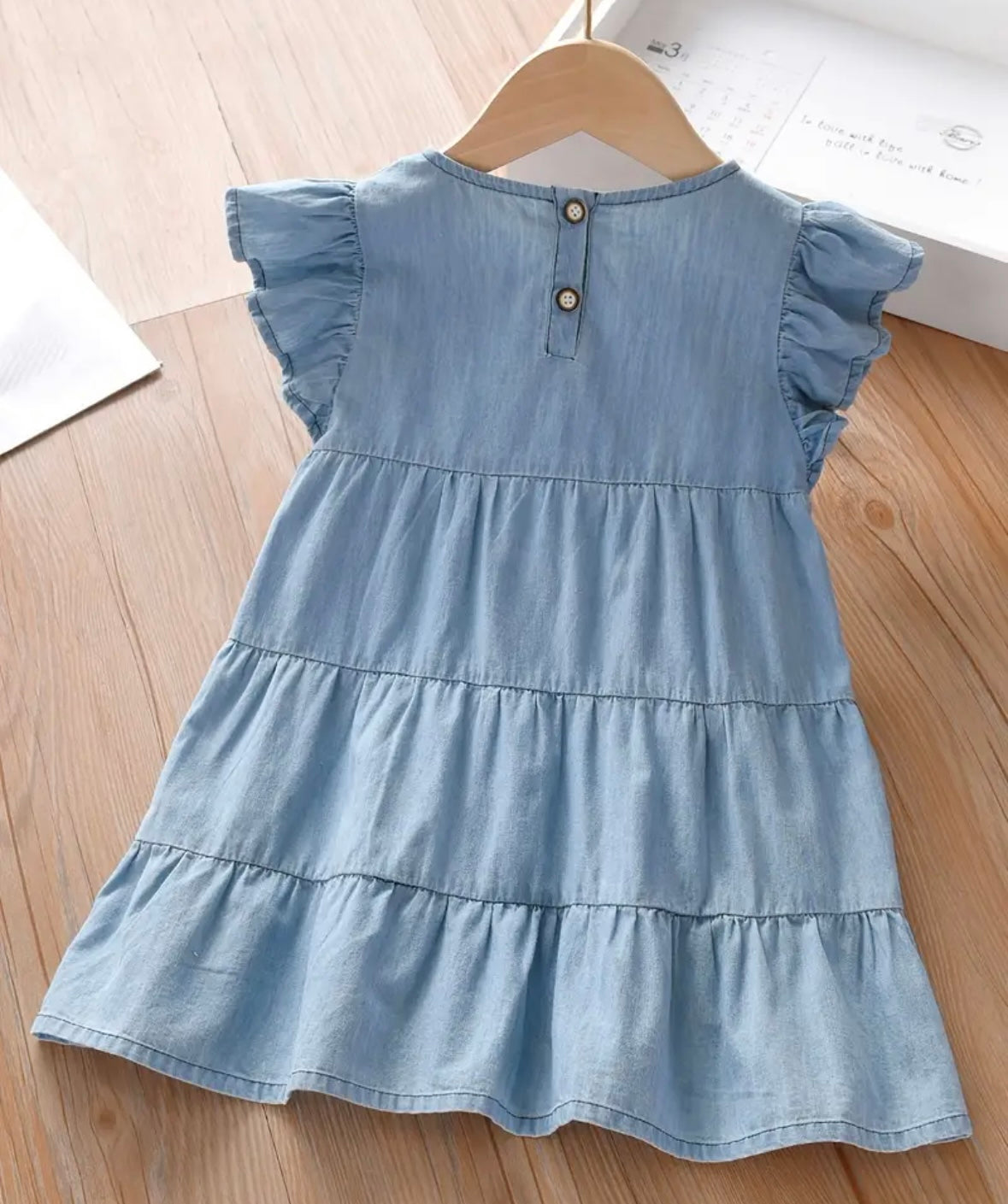 Denim Button Spring Dress (Clearance)