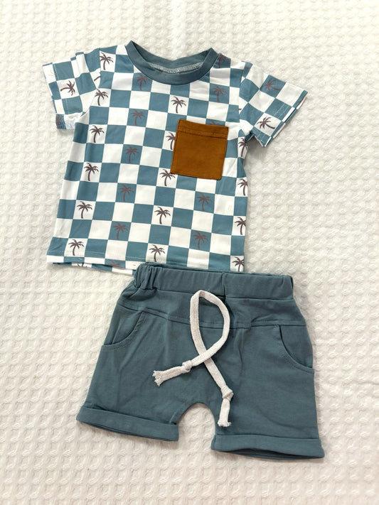 Palm Tree Checkered Spring Set (Clearance)