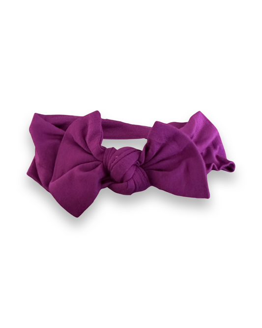 Dark Purple Bow Headband