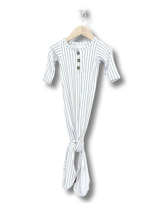 Pin Stripes Knotted Gown (Clearance)