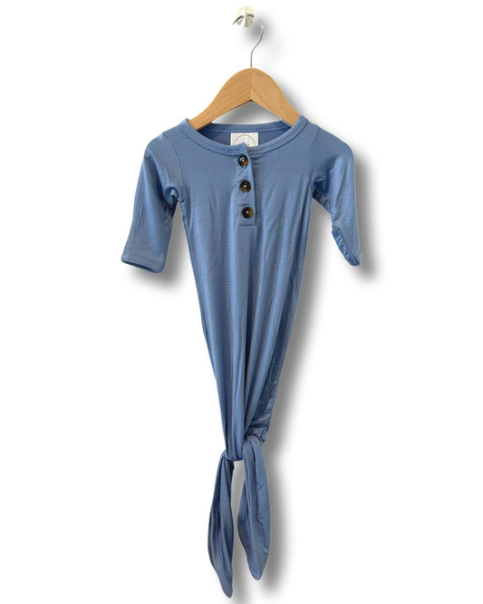 Steel Blue Knotted Gown