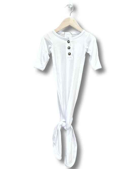Bright White Knotted Gown