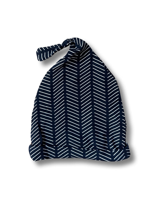 Midnight Blue Herringbone Hat